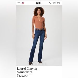 PAIGE DENIM Laurel Canyon High Rise Bootcut Jeans